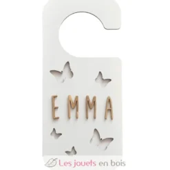 Accroche-porte personnalisable - Papillons blanc - Vintiun