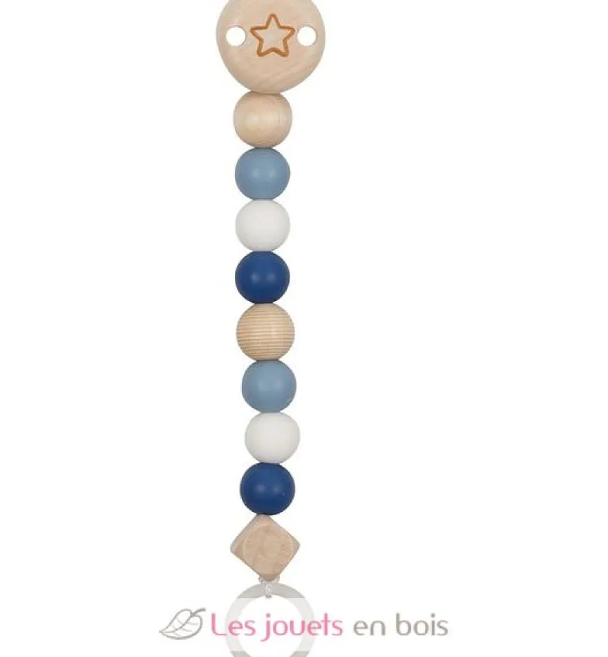 Accroche-tétine étoile bleue - Goki