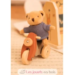 Alexis l'ours sur son scooter en bois - Egmont Toys