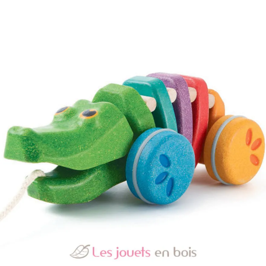 Alligator arc en ciel à tirer - Plan Toys