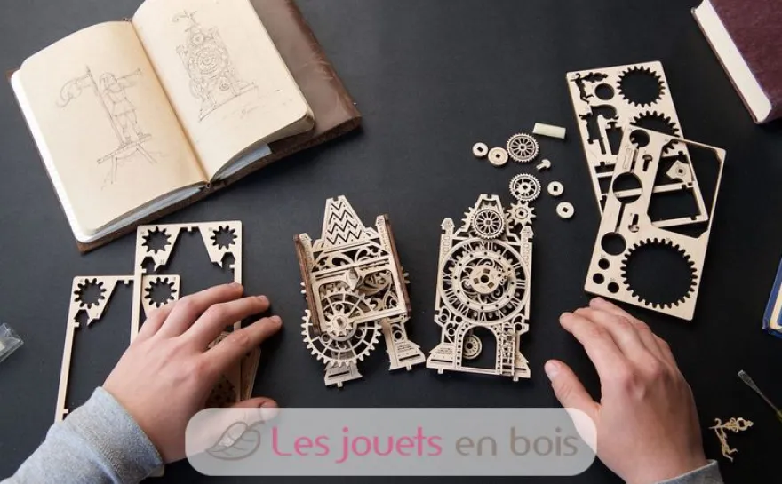 Ancien beffroi - Puzzle 3D mécanique en bois - Ugears