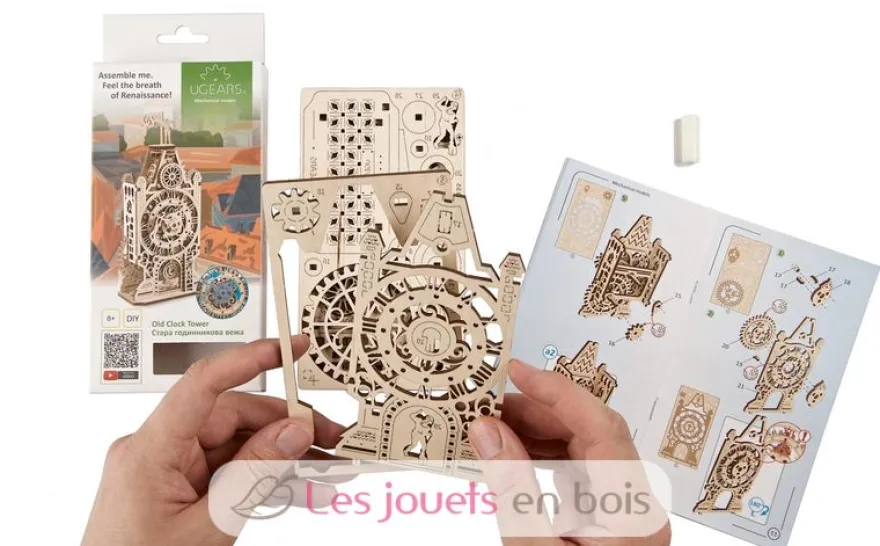 Ancien beffroi - Puzzle 3D mécanique en bois - Ugears