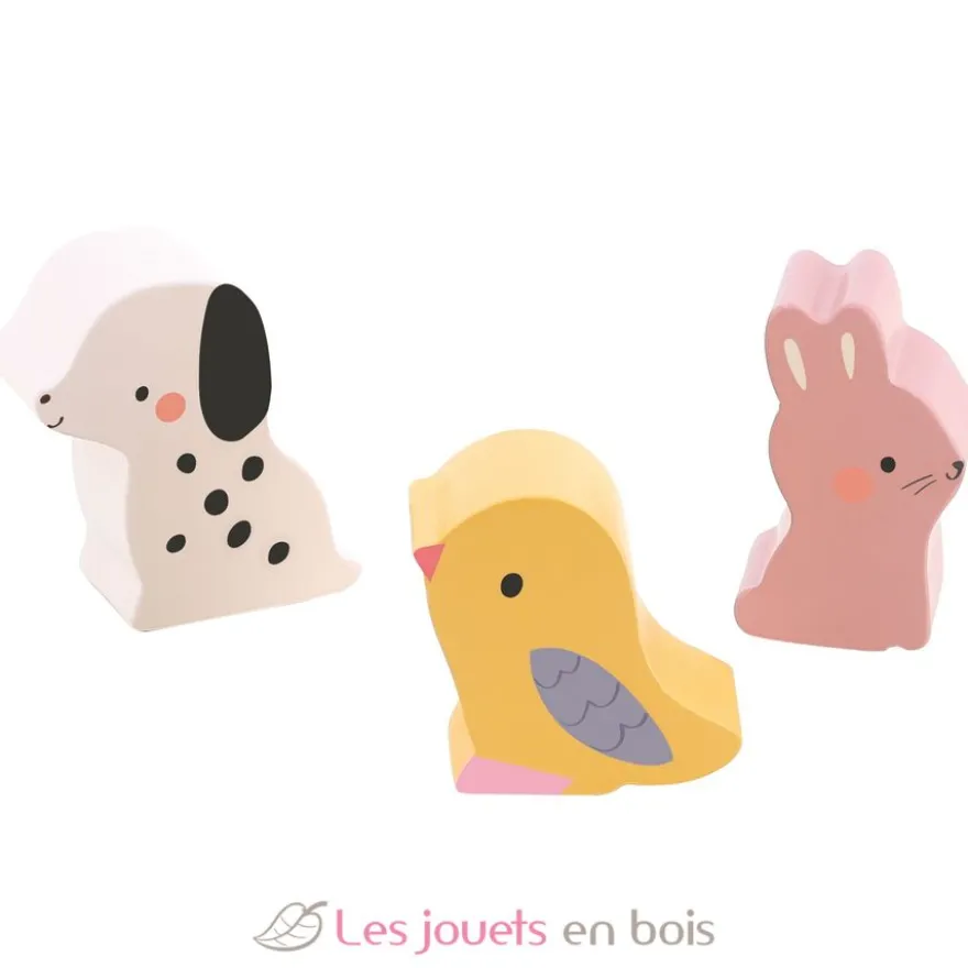 Animaux familiers sonores en bois - Vilac
