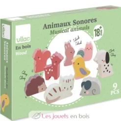 Animaux familiers sonores en bois - Vilac