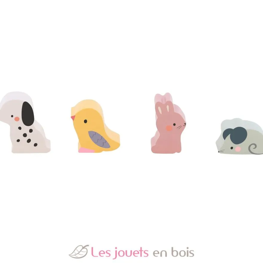 Animaux familiers sonores en bois - Vilac