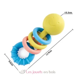 Anneau de dentition et anneaux à cliquetis - Hape Toys