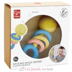 Anneau de dentition et anneaux à cliquetis - Hape Toys