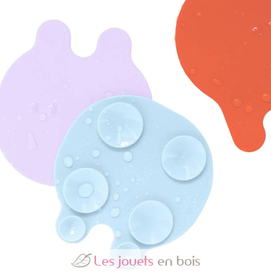 Antidérapants de bain Grippi Méduses 8 pcs bleu corail - Quut