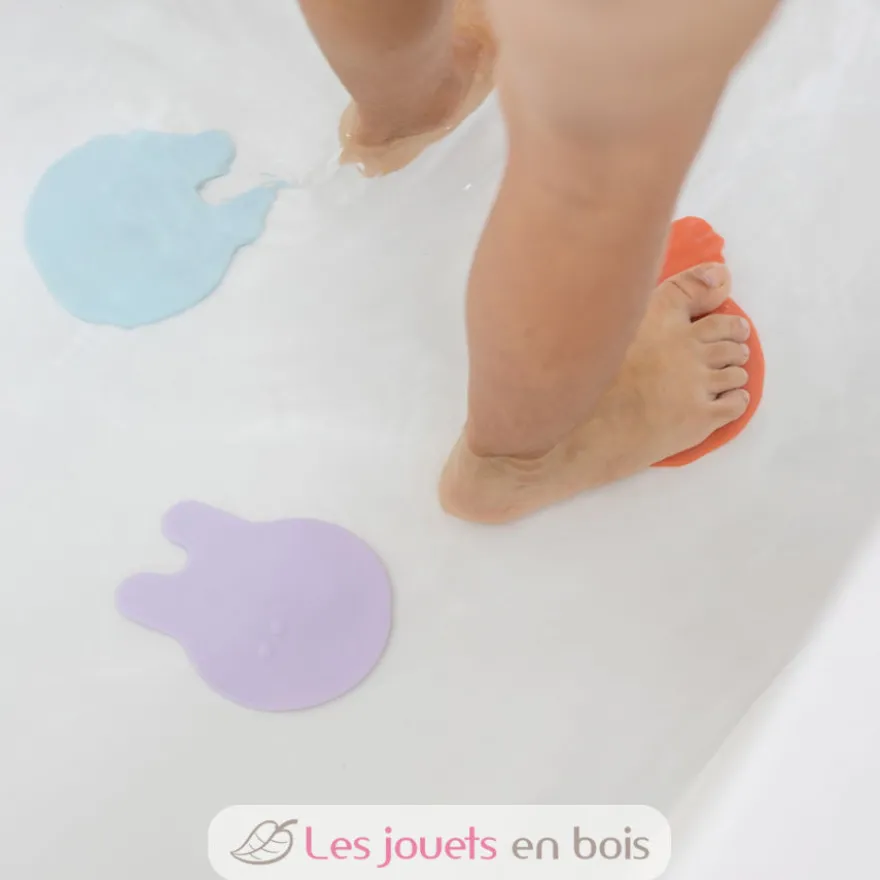 Antidérapants de bain Grippi Méduses 8 pcs bleu corail - Quut