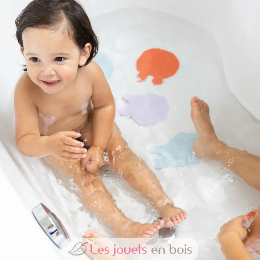 Antidérapants de bain Grippi Méduses 8 pcs bleu corail - Quut