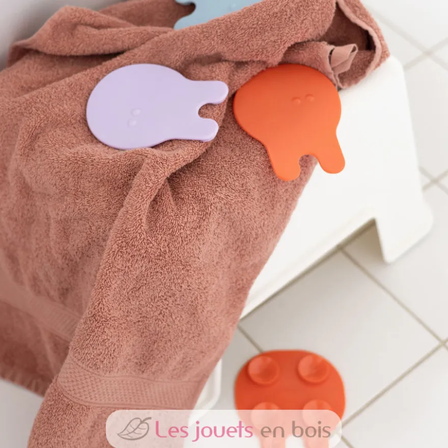 Antidérapants de bain Grippi Méduses 8 pcs bleu corail - Quut