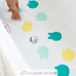 Antidérapants de bain Grippi Méduses 8 pcs jaune menthe - Quut