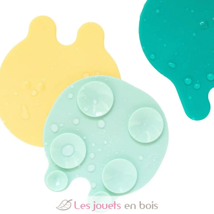Antidérapants de bain Grippi Méduses 8 pcs jaune menthe - Quut