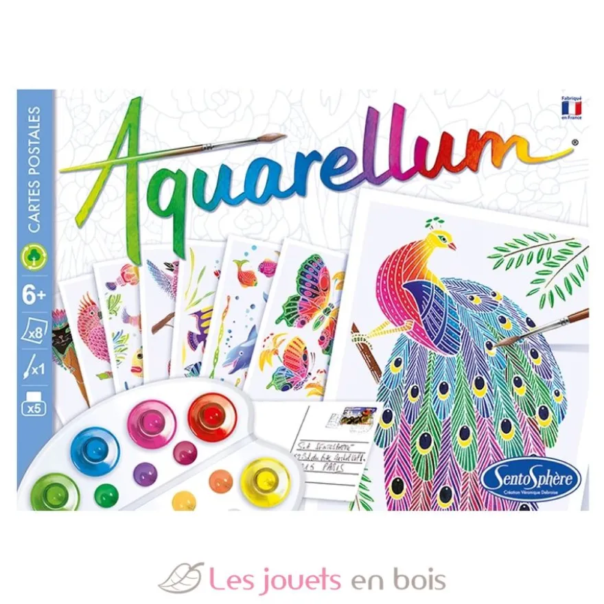 Aquarellum Cartes Postales Animaux - Sentosphère