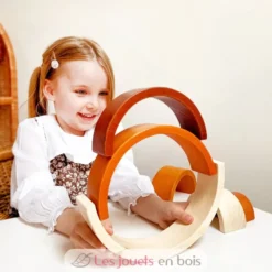 Arc-en-ciel empilable naturel - Bigjigs Toys