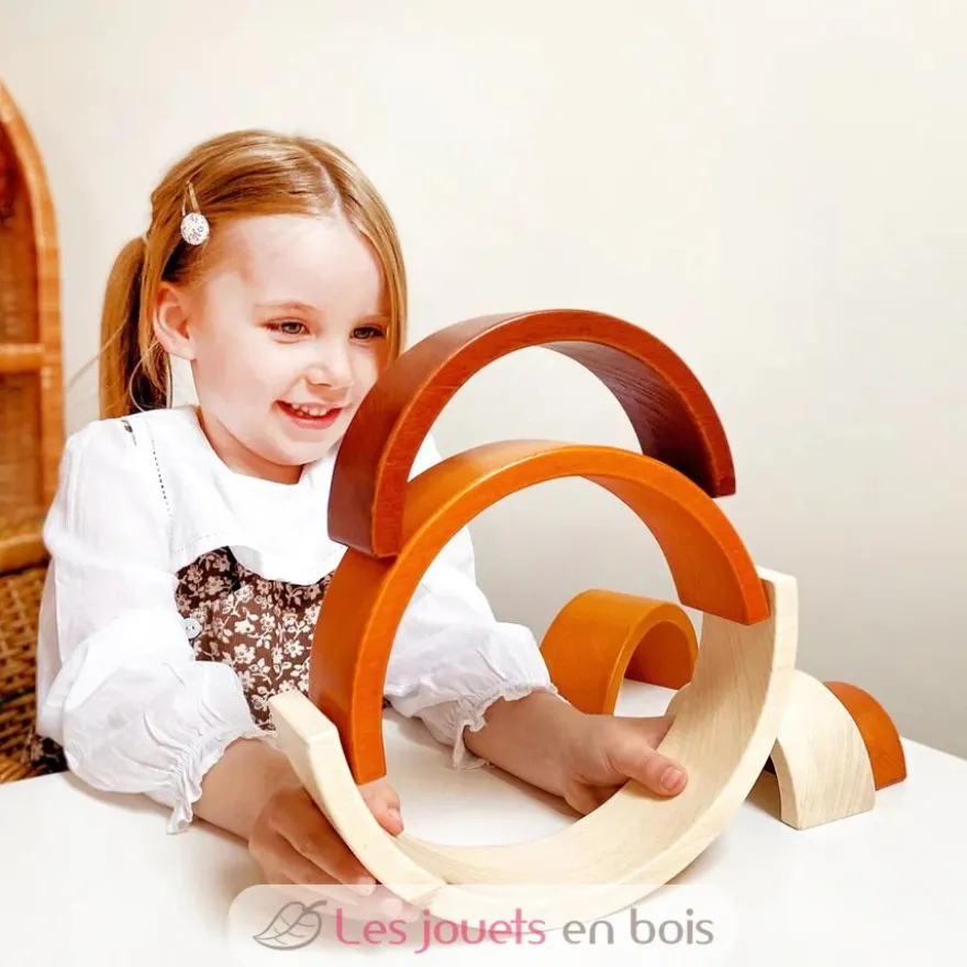 Arc-en-ciel empilable naturel - Bigjigs Toys