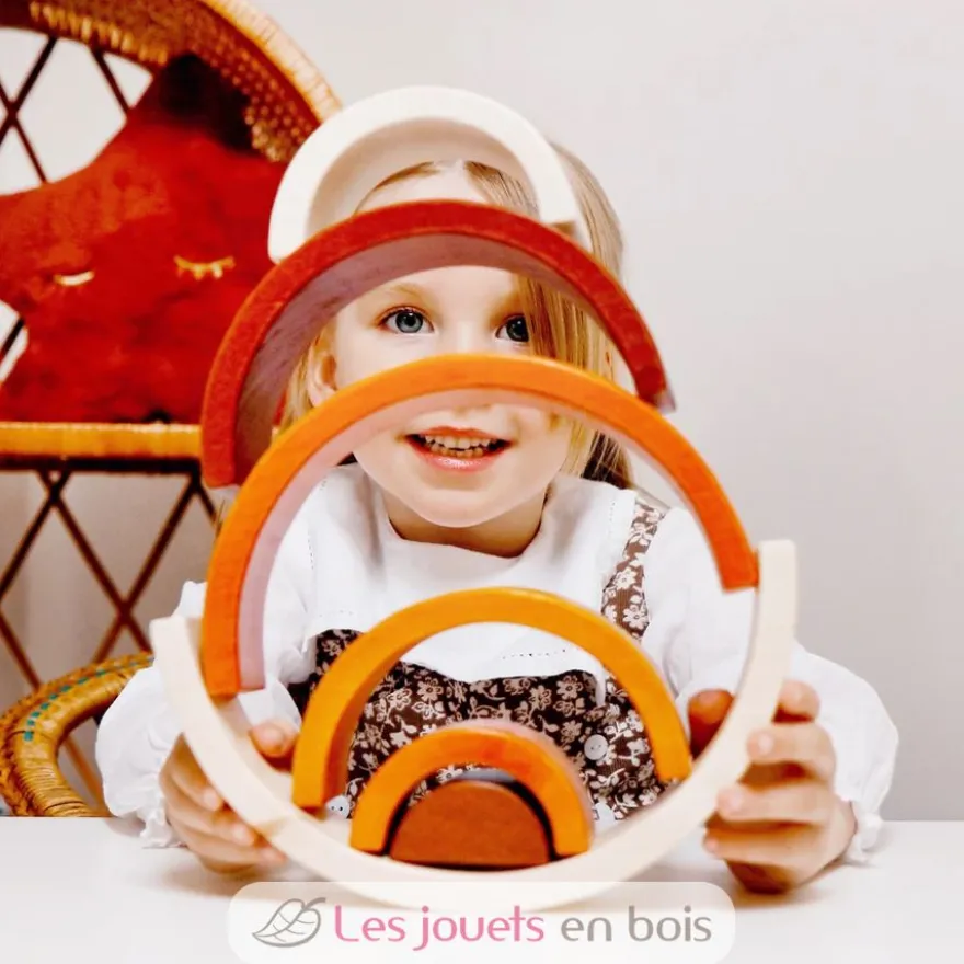 Arc-en-ciel empilable naturel - Bigjigs Toys