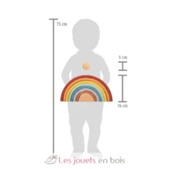 Arc-en-ciel en bois Safari multicolore Small Foot Compagny