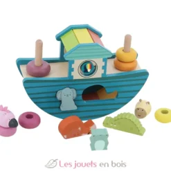Arche des animaux à encastrer et empiler en bois - Vilac