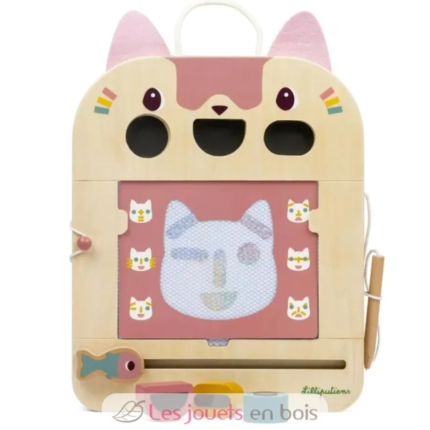 Ardoise magique en bois Jeanne le chat - Lilliputiens