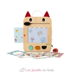 Ardoise magique en bois Louis le loup - Lilliputiens