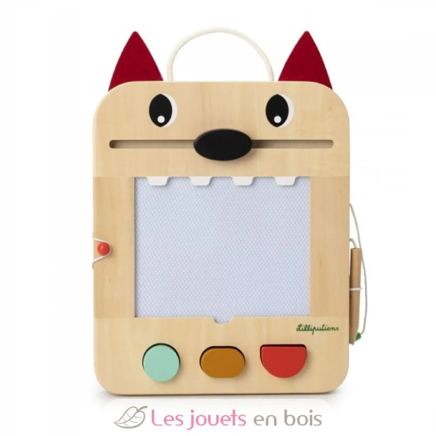 Ardoise magique en bois Louis le loup - Lilliputiens