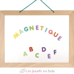 Ardoise réversible en bois à suspendre - Dès 3 ans - Jeujura