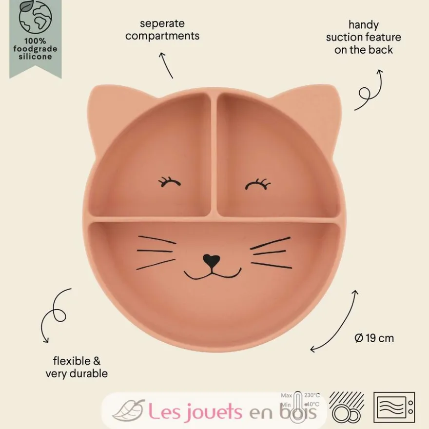 Assiette à compartiments en silicone Mrs Cat - Trixie