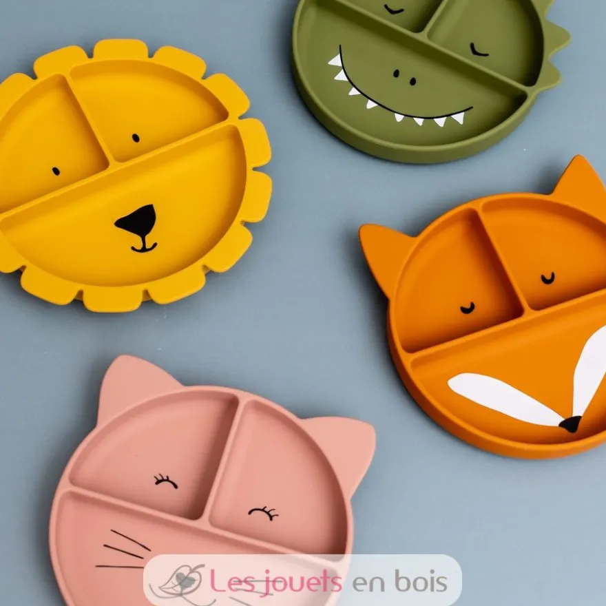 Assiette à compartiments en silicone Mr Lion - Trixie