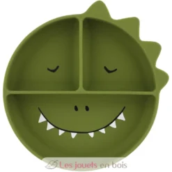 Assiette à compartiments en silicone Mr Dino - Trixie