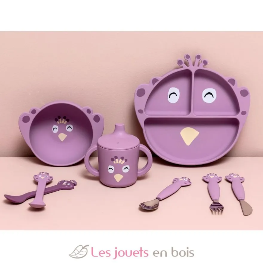 Assiette à compartiments en silicone Mrs Peacock - Trixie