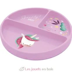 Assiette en silicone Sparkly la licorne - Sassi Junior