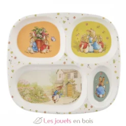 Assiette plateau à 4 compartiments Pierre Lapin - Petit Jour