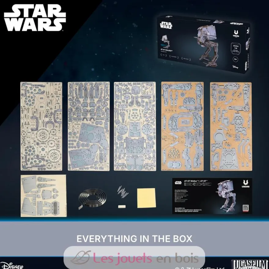 AT-ST Walker Star Wars - Puzzle 3D mécanique en bois - Ugears
