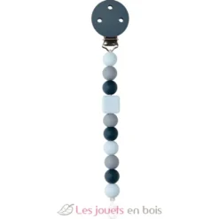 Attache tétine silicone bleu marine - Nattou