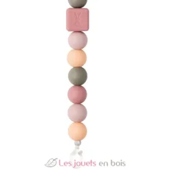 Attache tétine silicone pêche - Nattou