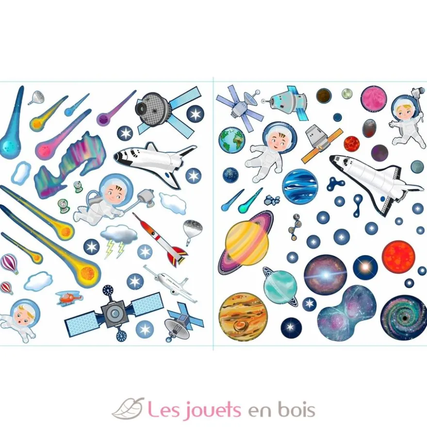 400 autocollants L'espace - Piccolia