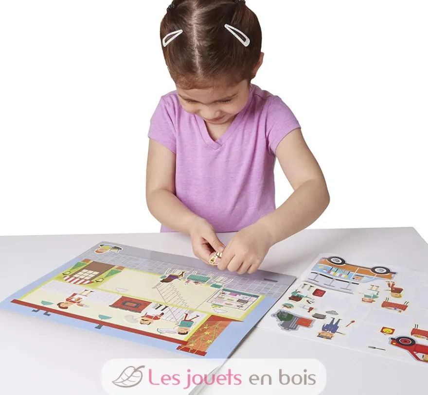 200 autocollants réutilisables - Ma ville - Melissa & Doug