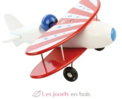 Avion bi-plan corps blanc - Vilac