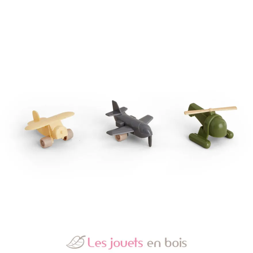 3 avions en bioplastique 7 cm - Viking Toys
