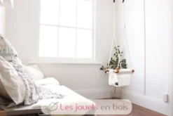 Balançoire pour bébé en bois et tissu Blanc - Solvej Swings