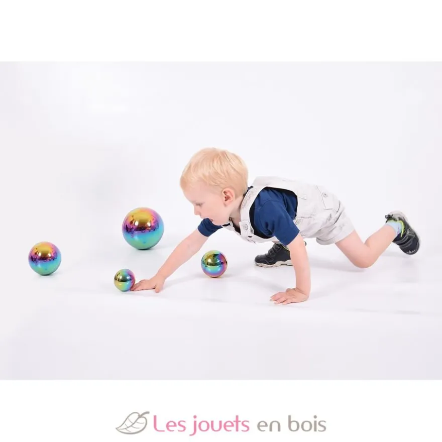 4 Balles réfléchissantes multicolores - TickiT