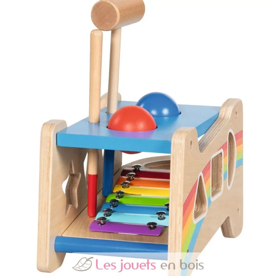 Banc à marteler et encastrer avec xylophone - Goki