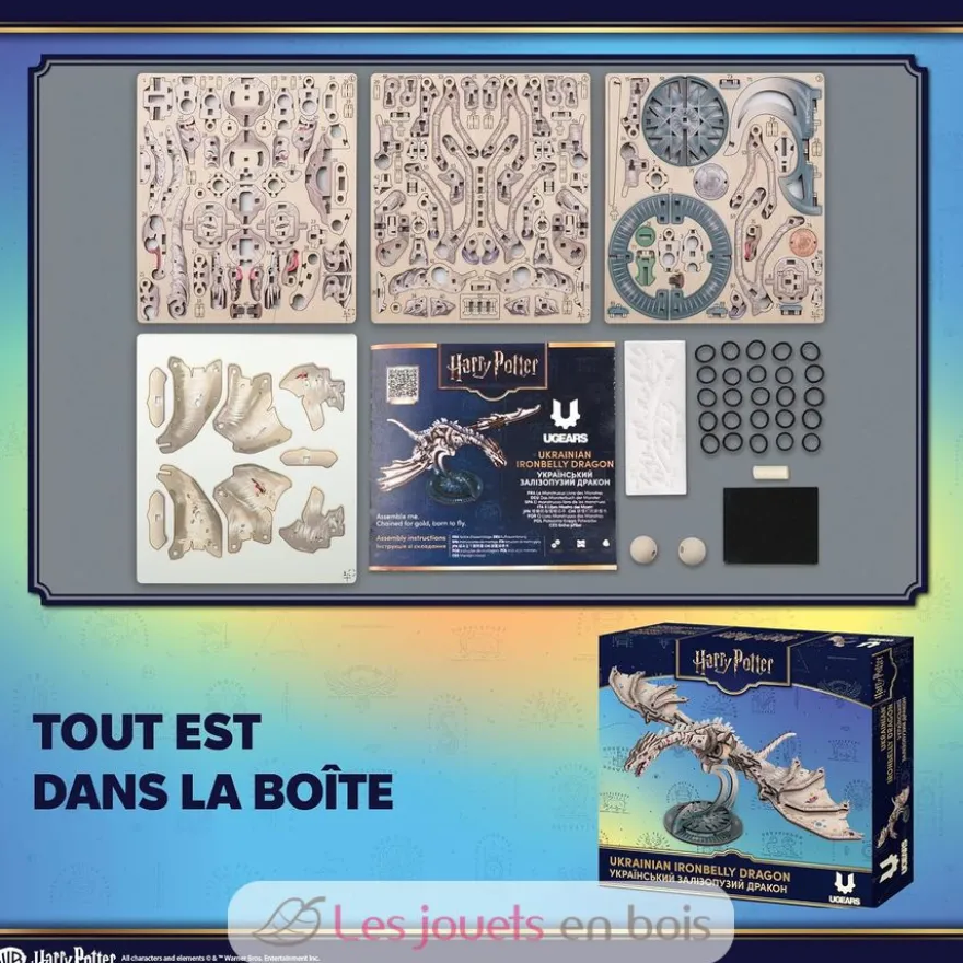 Banque des sorciers Gringotts Harry Potter - Puzzle 3D mécanique en bois - Ugears