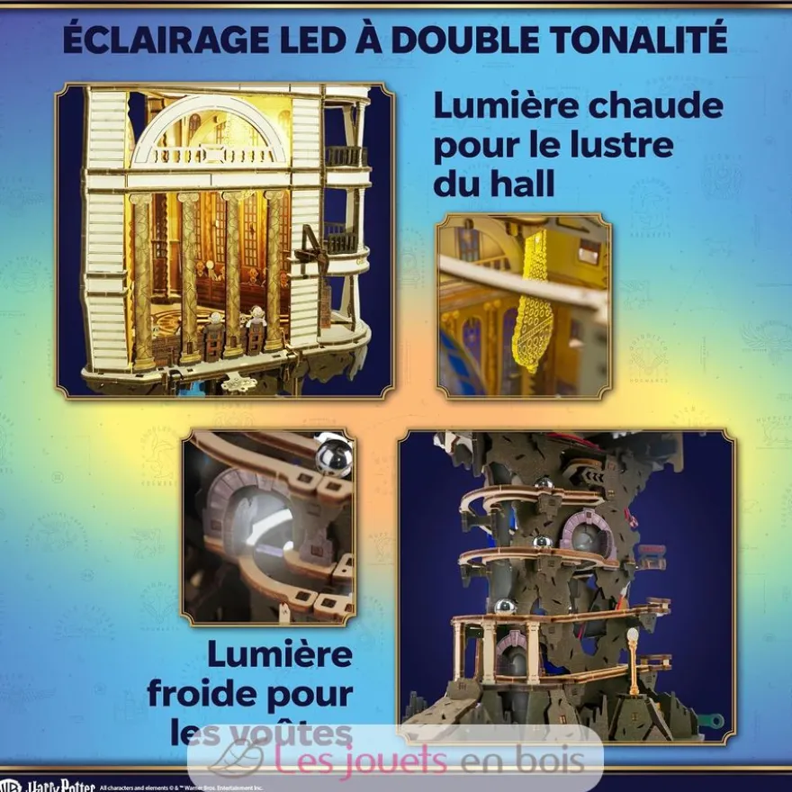 Banque des sorciers Gringotts Harry Potter - Puzzle 3D mécanique en bois - Ugears