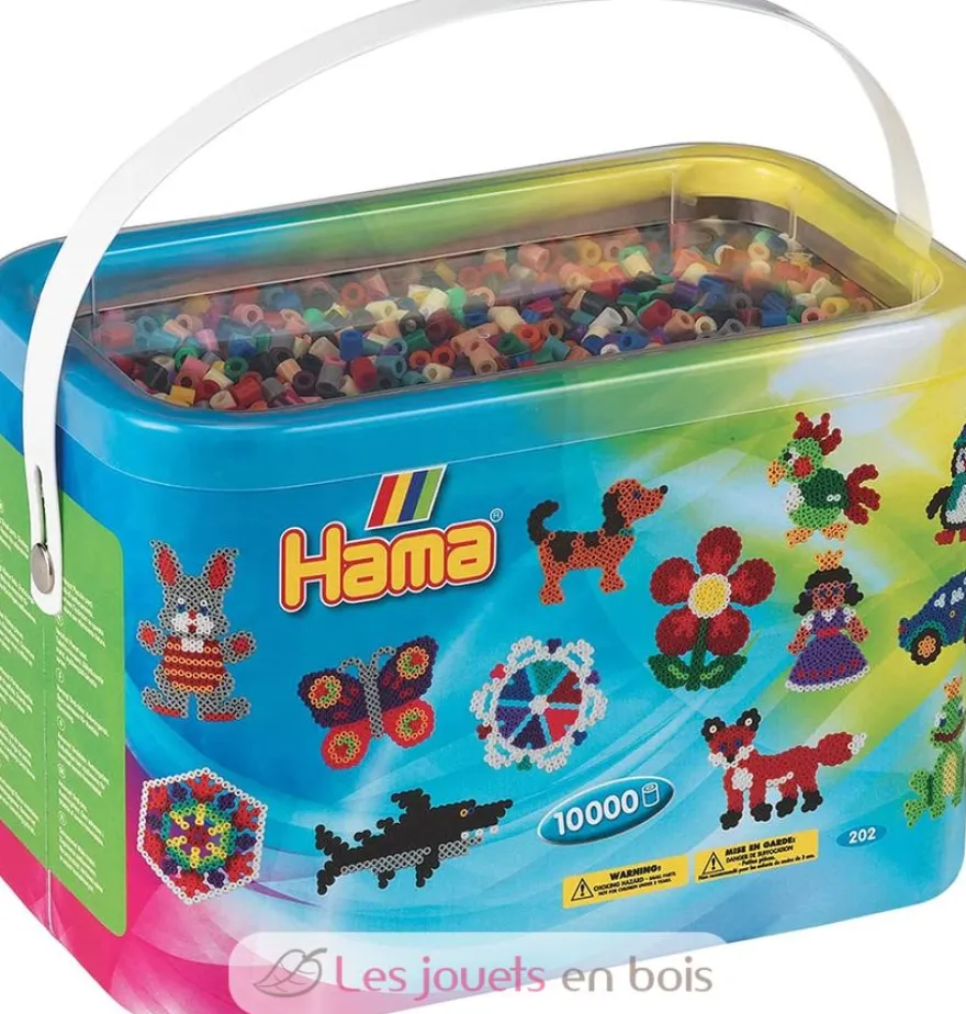 Baril 10000 perles plastique Midi 22 couleurs - Hama