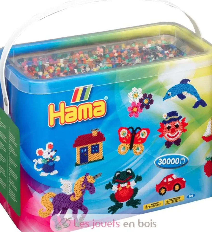 Baril 30000 perles plastique Midi 22 couleurs - Hama