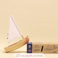 Bateau Le Bâchi bois naturel 17cm - Maison Tirot