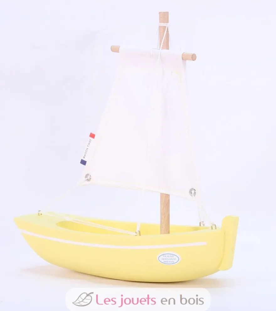 Bateau Le Misainier jaune 22cm - Maison Tirot