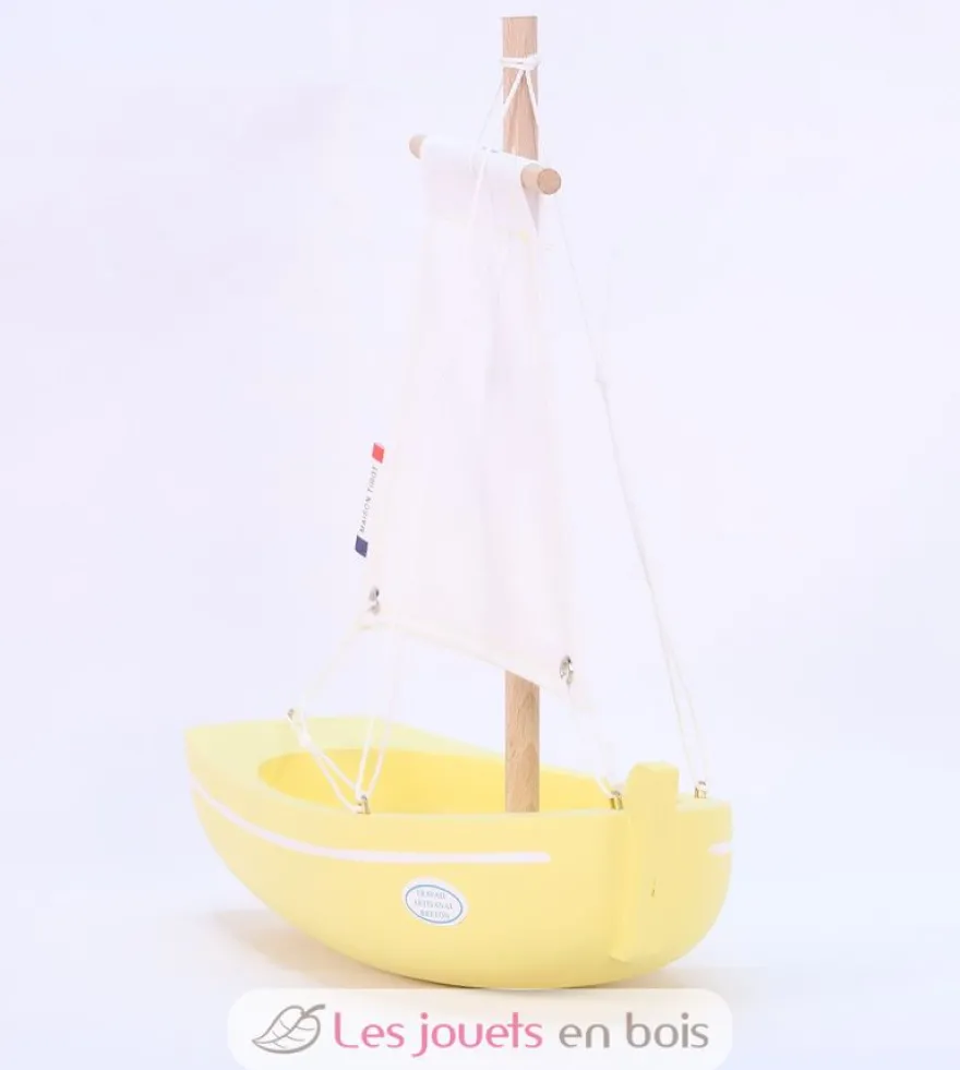 Bateau Le Misainier jaune 22cm - Maison Tirot